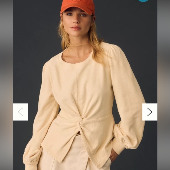 BNWT Anthropologie Pilcro Twist-Front Sweatshirt - Picture 1 of 5